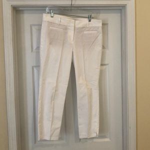 Ann Taylor tailored white ankle dress pants
